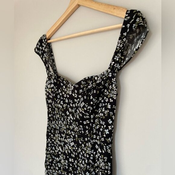 NEW Reformation Bryson Colette Floral Black Midi Dress | size 4 - Picture 8 of 14